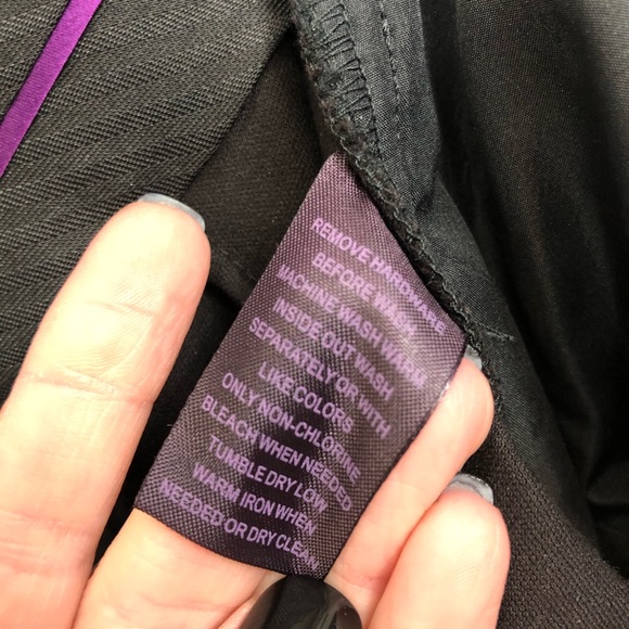 Hale Bob Black Velour Pant with Gold Hardware Sz 6 - Picture 7 of 8